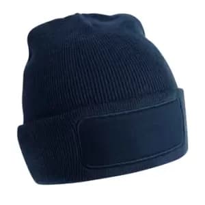 Beechfield Original Recycled Woven Patch Beanie (One Size) (French Navy)