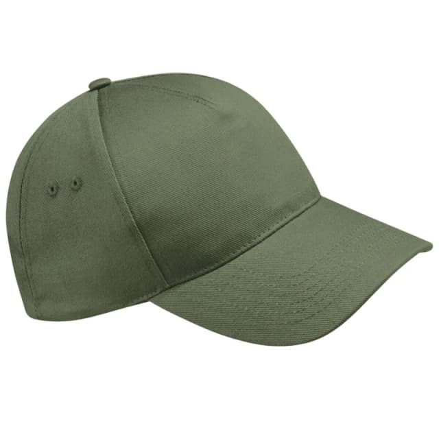 Beechfield Beechfield Men Ultimate 5 Panel Baseball Cap in Dark Olive Dark Olive One Size Male 5063107048738