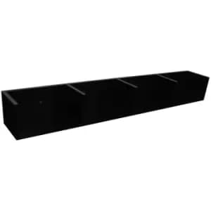 VIRGIL - Gloss 105 CD / 75 DVD / Bluray / Media Wall Storage Shelf - Black - Black