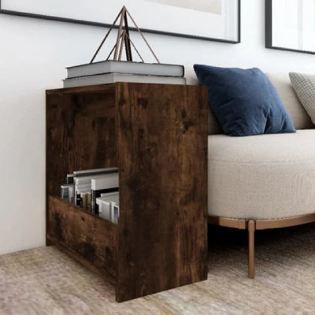 Vidaxl Side Table Smoked Oak 50X26X50 Cm Engineered Wood, Brown 826629