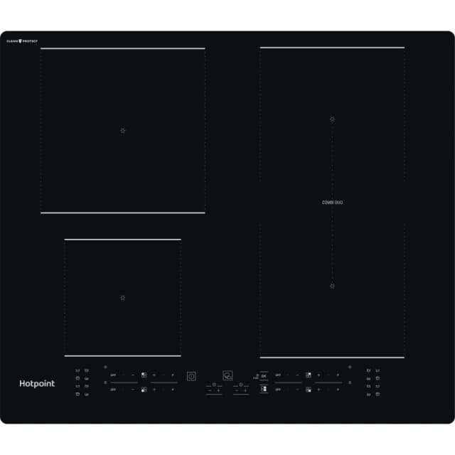 Hotpoint TB2460BCPNE 60cm Induction Hob in Black 4 Zone Combi Duo Zone