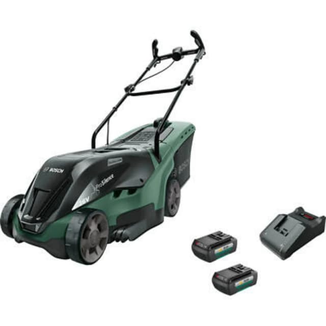 Bosch UNIVERSALROTAK 36-560 36v Cordless Rotary Lawnmower 380mm UNIVERSALROTAK 555 Batteries: 2 x 2ah Li-ion