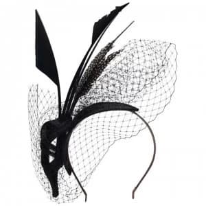 Suzanne Bettley Suzanne Bettley Feather Fascinator - Black
