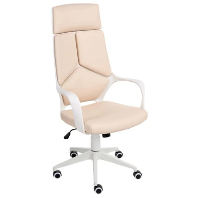 Beliani Office Chair Delight Faux Leather Light Beige