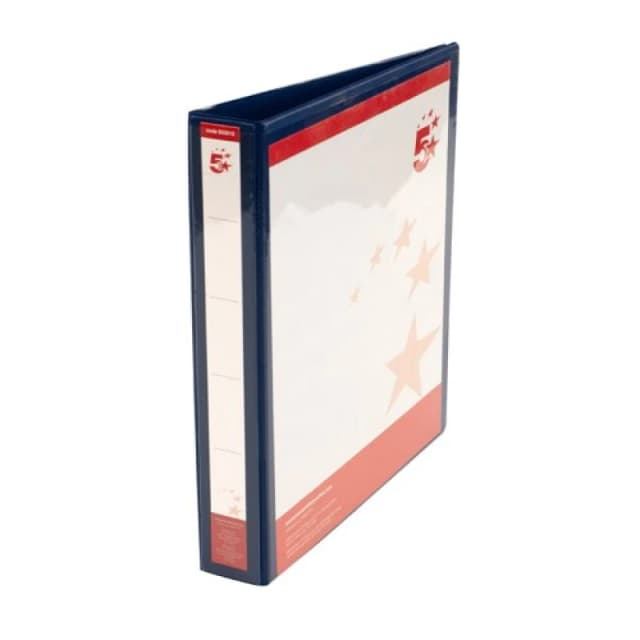 5 Star Office A4 25mm 4D Presentation Ring Binder Blue (10 Pack) 933015