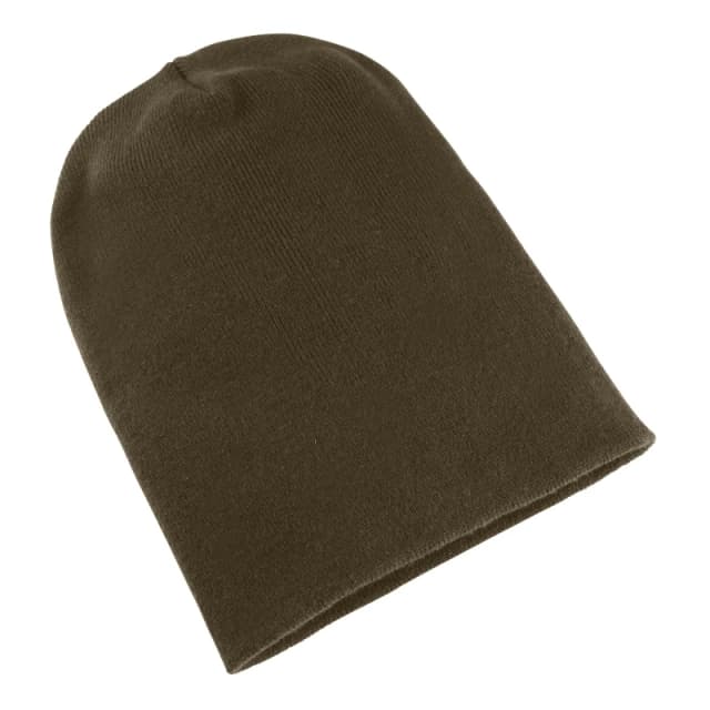 Yupoong Flexfit Heavyweight Long Beanie Winter Hat in Olive Olive Unisex One Size