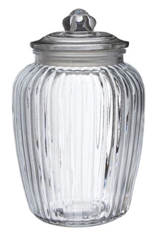 Premier Housewares Old Fashioned Storage Jars Vintage Design Glass Storage Jar - 2280ml Clear