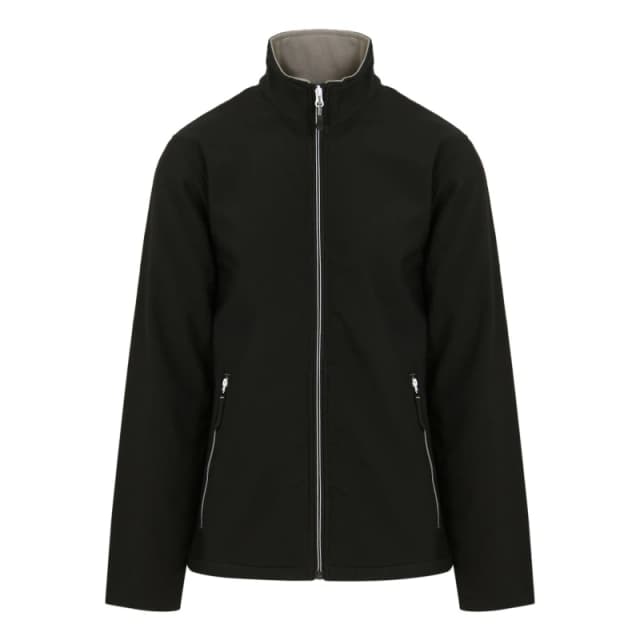 Regatta Professional Mens Plain Double Layered Soft Shell Jacket in Black Size: Small Black Male S