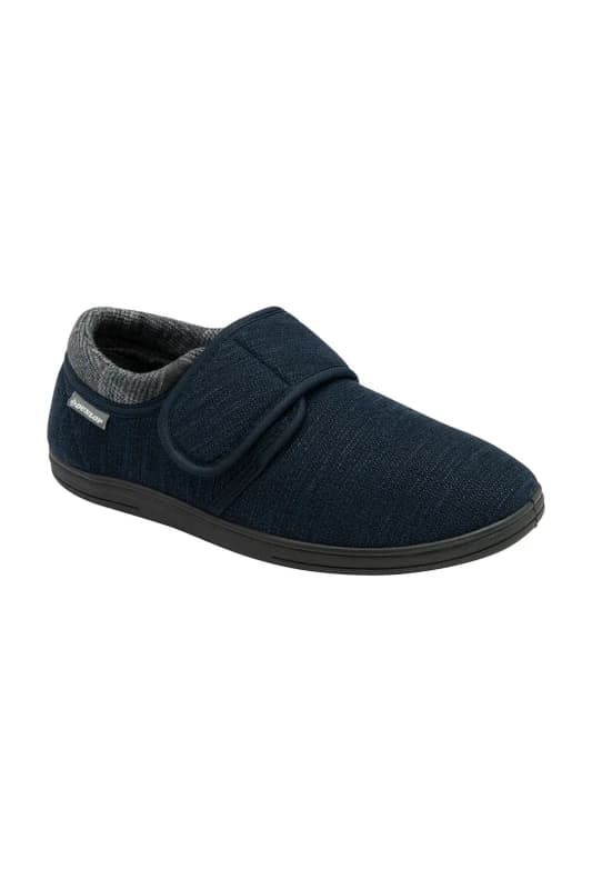 Dunlop Mens Navy 'Roman' Full Shoe Slippers Size: 9 Navy Male 9