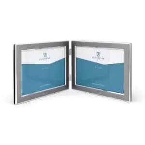 Zilverstad Photo Frame Padua Design Brushed Aluminium Double Size Each 18X13cm