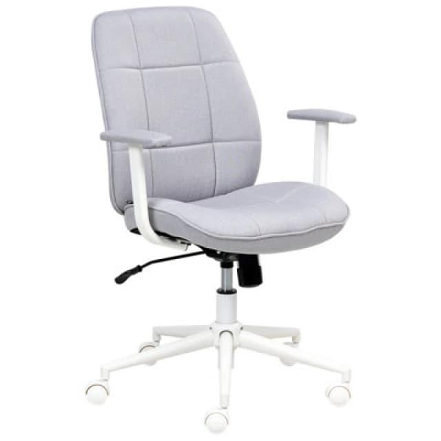 Beliani Office Chair Carlton Fabric Grey
