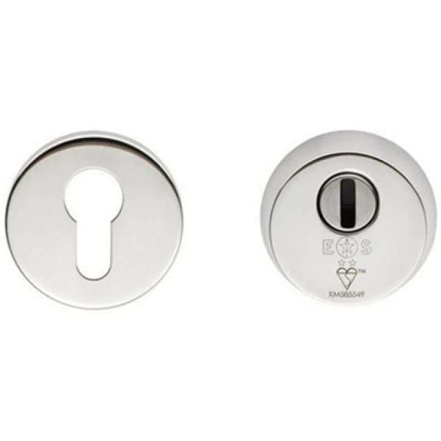 Loops 2 Star Security Escutcheons Set Suits BS Euro Cylinder Locks Bright Steel Metallics unisex