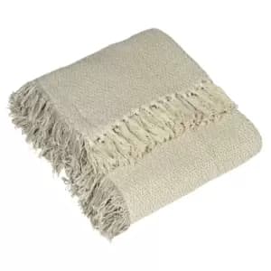 Jasper Herringbone Throw Feather