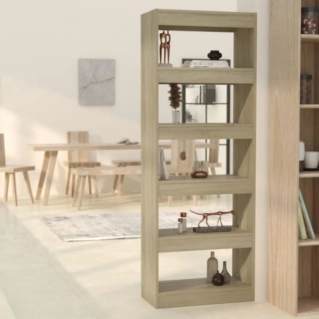 VIDAXL Book Cabinet/Room Divider Sonoma Oak 60x30x166cm Engineered Wood Vidaxl 8720286843338