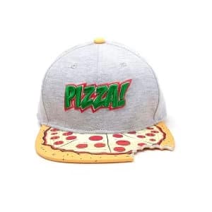 Teenage Mutant Ninja Turtles (Tmnt) - Pizza Bite Unisex Size Adjustable Pop-Lock Fitting Strap Cap - Multi-Colour