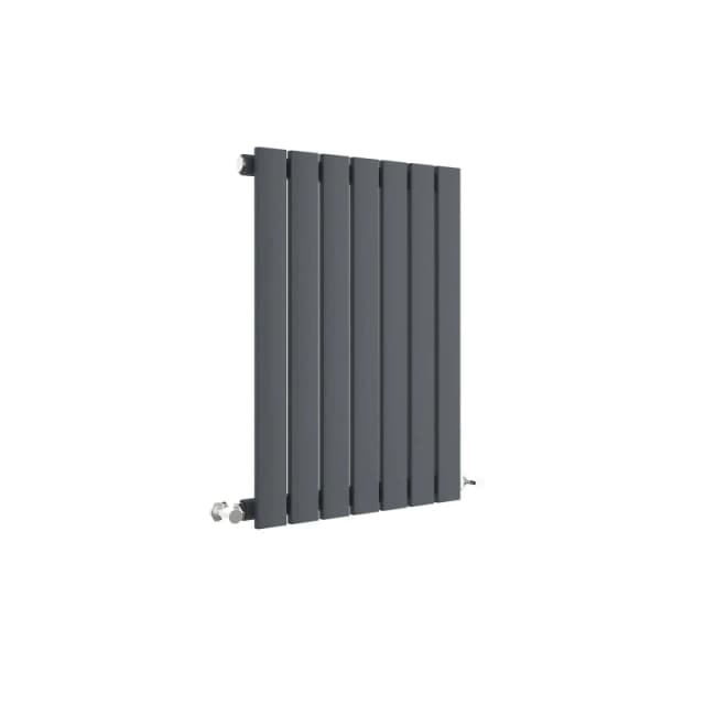 Balterley Lucia Square Horizontal Single Panel Radiator 600mm x 412mm Anthracite in Grey Grey Unisex