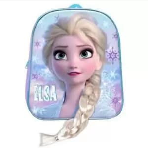 Frozen Girls Elsa 3D Backpack (One Size) (Blue) - Blue