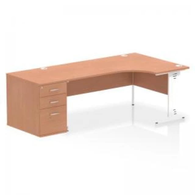 Dynamic Office Solutions Impulse 1800mm Cable Managed Right Crescent Desk Workstation I004133