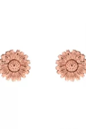 Ladies Olivia Burton Rose Gold Plated Sterling Silver 3D Daisy Stud Earrings OBJ16DAE14