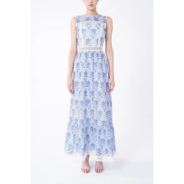 True Decadence TRUE Wrap Dress Blue Porcelain female 10 (S)