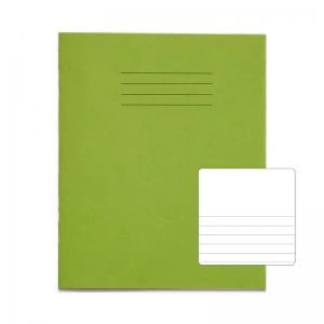 RHINO 8 x 6.5 Exercise Book 32 Page, Light Green, TB/F8 (Pack of 10)