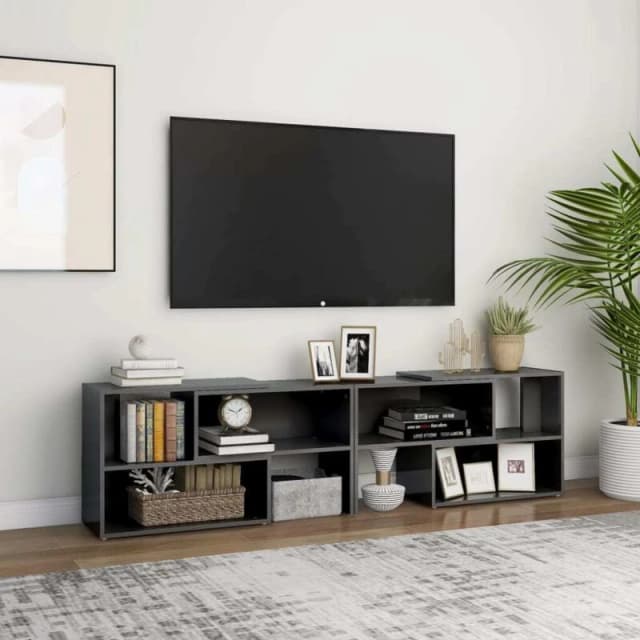 VIDAXL Vidaxl - tv Cabinet High Gloss Grey 149x30x52cm Engineered Wood 8720286607077