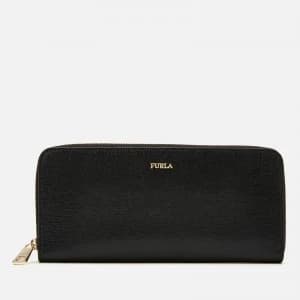 Furla Womens Babylon XL Zip Around Slim Wallet - Black