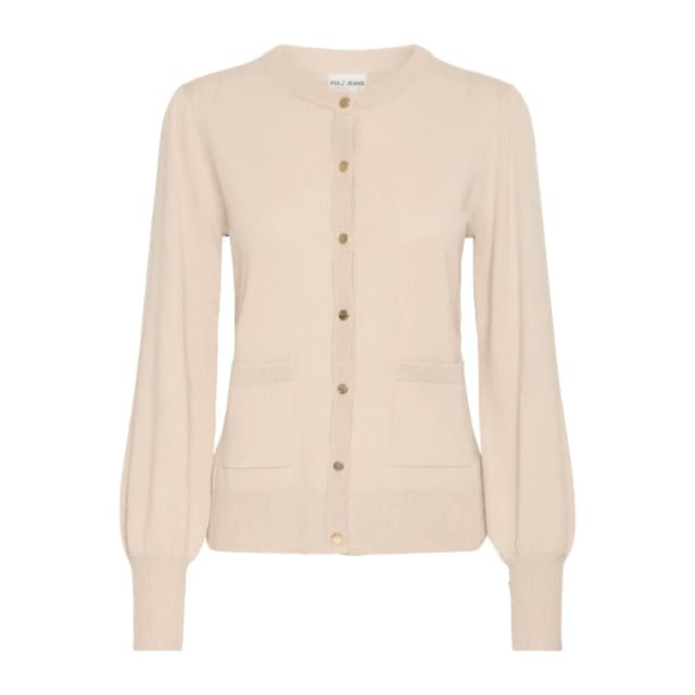 Pulz Jeans Womens long-sleeved cardigan Pulz Jeans Sara Beige Female XL