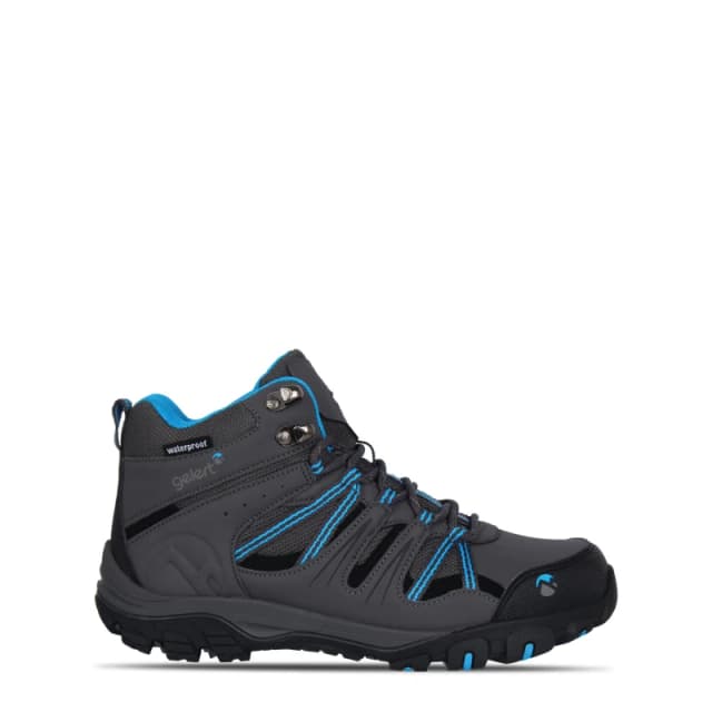 Gelert Horizon Waterproof Walking Boots Juniors Charcoal/Blue male 3.5 (36)