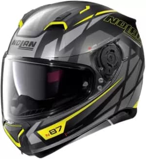 Nolan N87 Originality N-Com Helmet, black-yellow, Size 2XL, black-yellow, Size 2XL