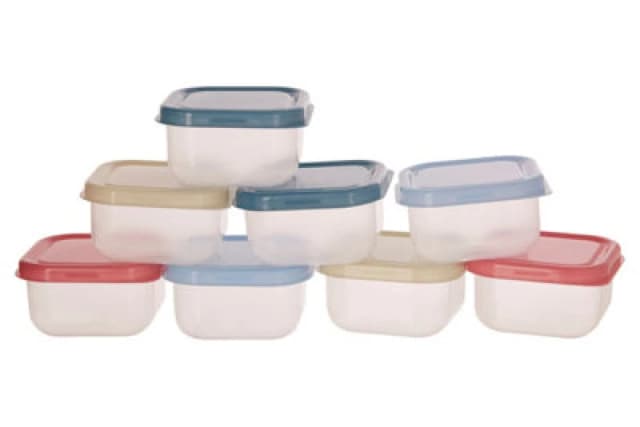 Premier Housewares Set of 8 Multicolour Mini Storage Containers Clear