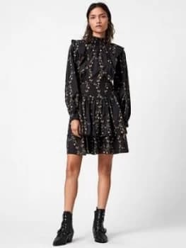 Allsaints All Saints High Neck Printed Dress
