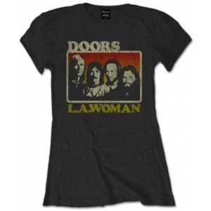 The Doors LA Woman Ladies Blk T Shirt: Large