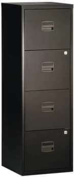 Bisley A4 Personal Filing Cabinet 4 Drawer Black