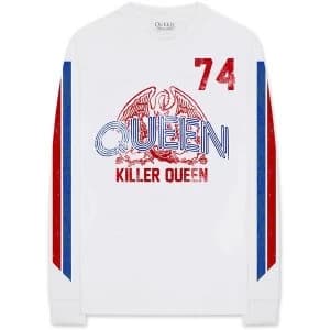Queen - Killer Queen '74 Stripes Unisex XX-Large T-Shirt - White