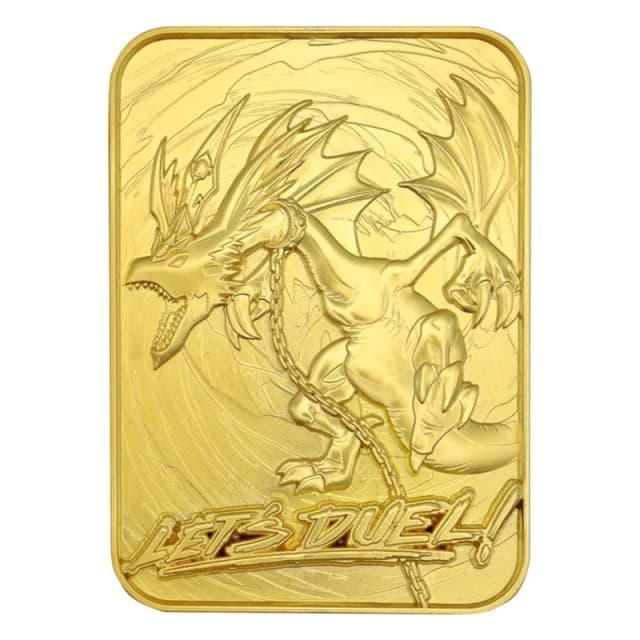 Yu-Gi-Oh! Limited Edition 24k Gold Plated Harpie's Pet Dragon Metal Card Metallic Gold unisex