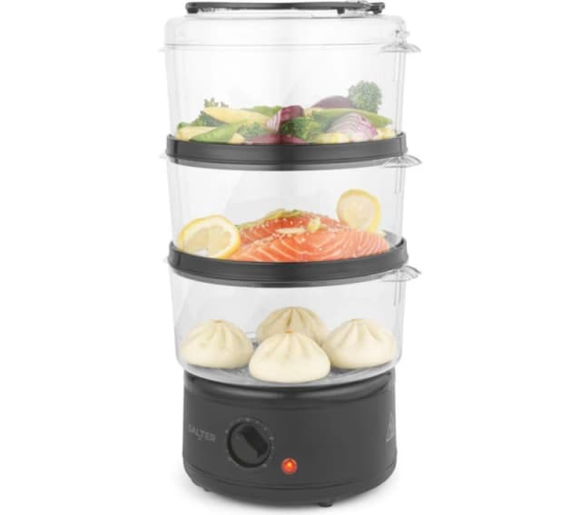 Salter Salter EK6351MBLK Kuro 3 Tier Steamer - Grey