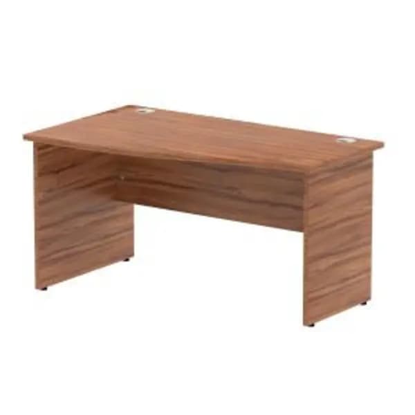 Impulse 1400600 Left Hand Panel End Leg Wave Desk Walnut MI003012 DYNMI003012