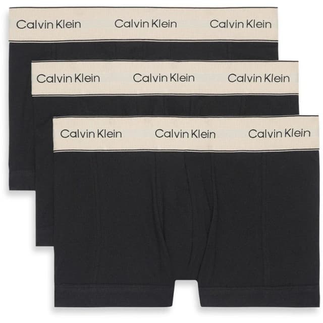 Calvin Klein Mens Elastic Waistband Trunks Blk/Blk/Blk male Small