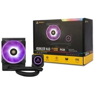 Antec Kuhler H20 K120 Universal Socket 120mm PWM 2000RPM RGB LED AiO Liquid CPU Cooler with Wired RGB Controller