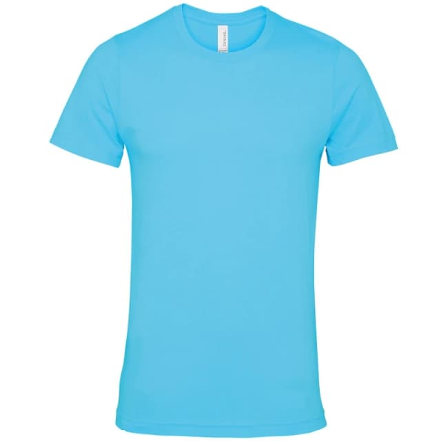Bella + Canvas Mens Jersey Crew Neck T-Shirt in Turquoise Size: XS Turquoise Male XS