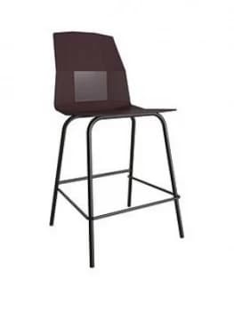 Cosmoliving By Cosmopolitan Riley Molded Counter Stool- Burgundy