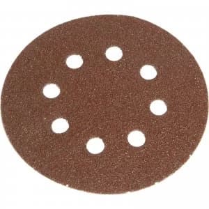 Faithfull 150mm Perforated Sanding Disc 150mm Coarse Pack of 5