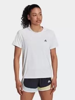 adidas Run It Running T-Shirt, Blue, Size 2Xs, Women
