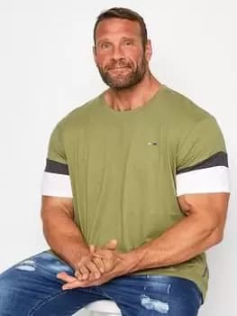 BadRhino Sleeve Cut & Sew T-Shirt - Green, Size 1Xl, Men