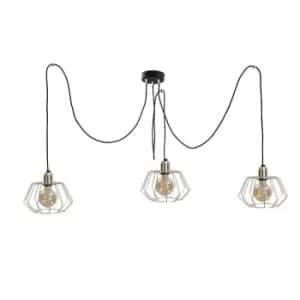 Laya Cluster Pendant Ceiling Light Gold, 3x E27