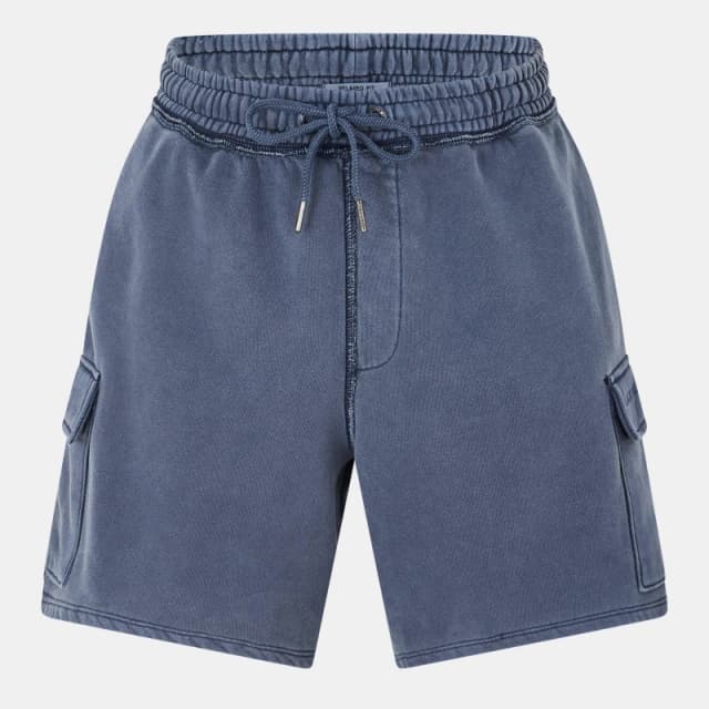 Jack Wills Mens Fleece Cargo Jogger Shorts Navy male S