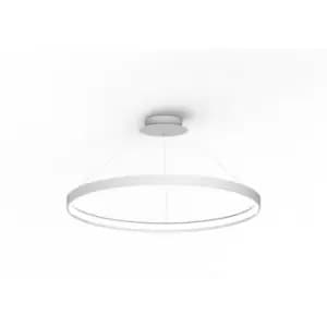 Zumaline Circle Integrated LED Pendant Ceiling Light, White, 5520lm, 3000K