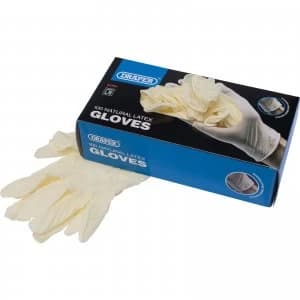 Draper Disposable Latex Gloves L Pack of 100