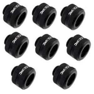 XSPC G1/4" to 14mm Rigid Tubing Triple Seal Fitting - (Matte Black)